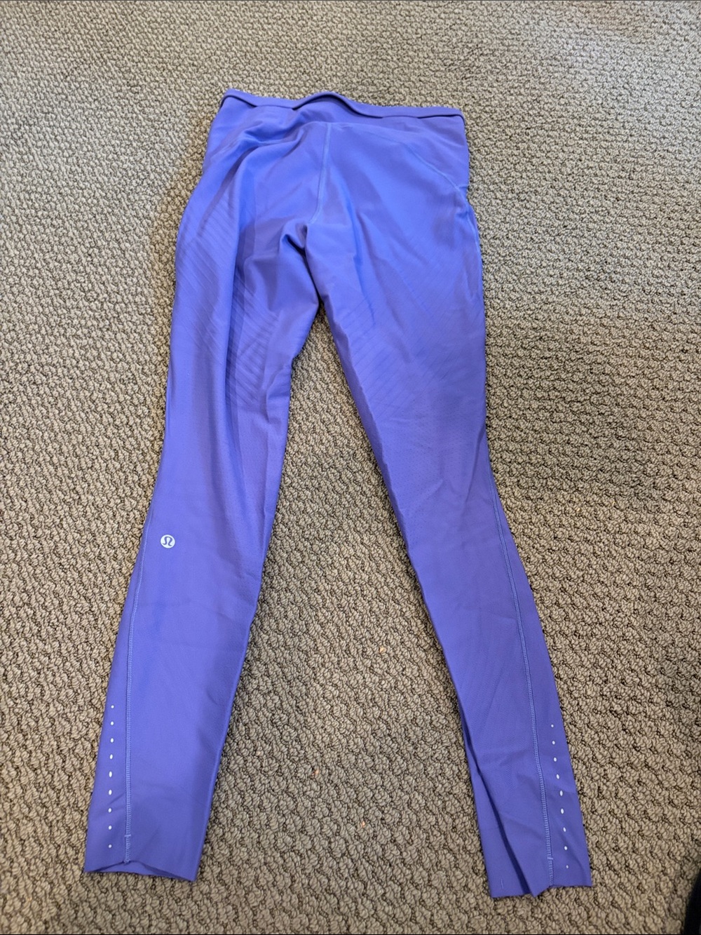 Lululemon Purple Athletic Leggings with Subtle Reflective Dots